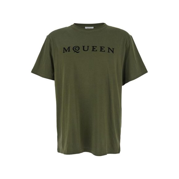 Alexander Mcqueen Flock Logo Prant Shirts
